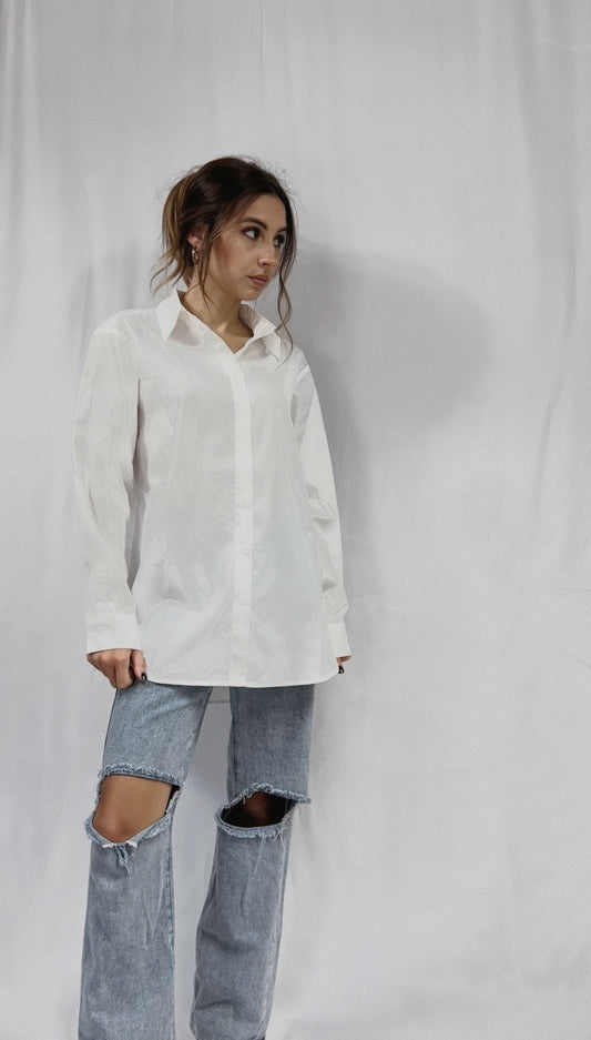 Office Play Button Down Blouse